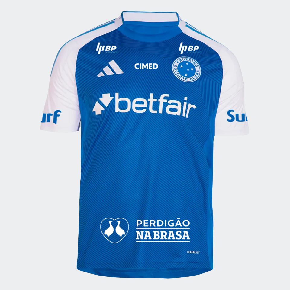 Camisa adidas Cruzeiro 2025/26 I Com Patrocínios