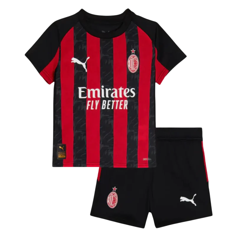 Conjunto Infantil do Milan 2025/26 - Home
